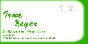 irma meyer business card
